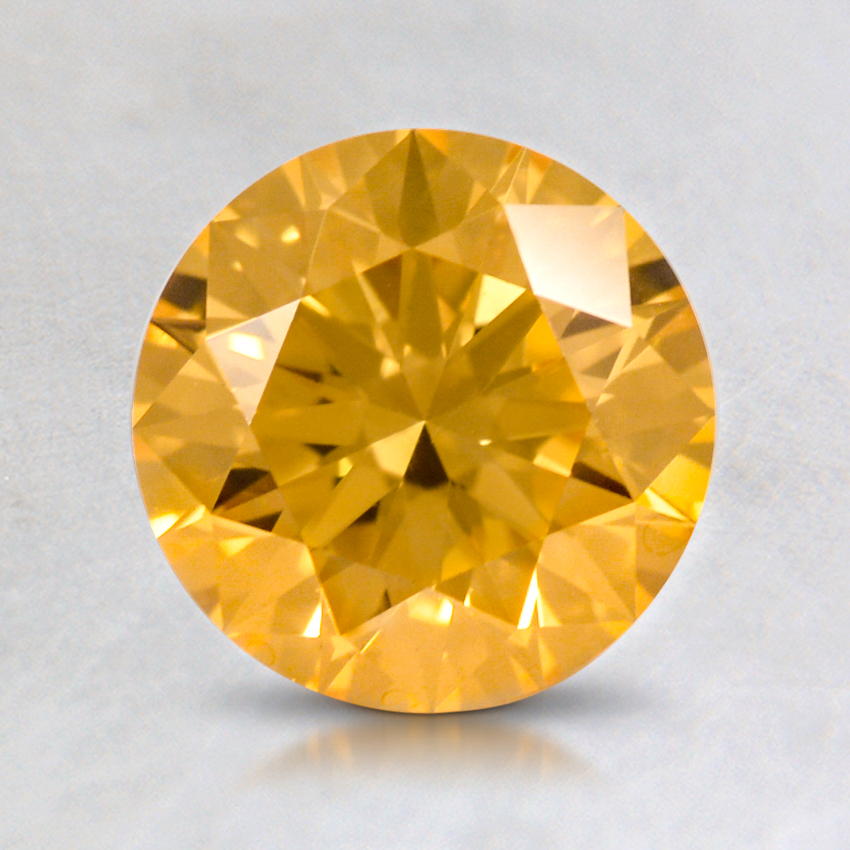 1.14 ct. Lab Grown Fancy Vivid Yellow Round Diamond