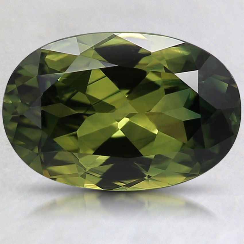 10.3x6.9mm Unheated Green Oval Australian Sapphire