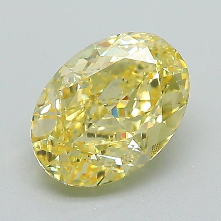 1.42 Ct. Fancy Intense Yellow Oval Lab Grown Diamond