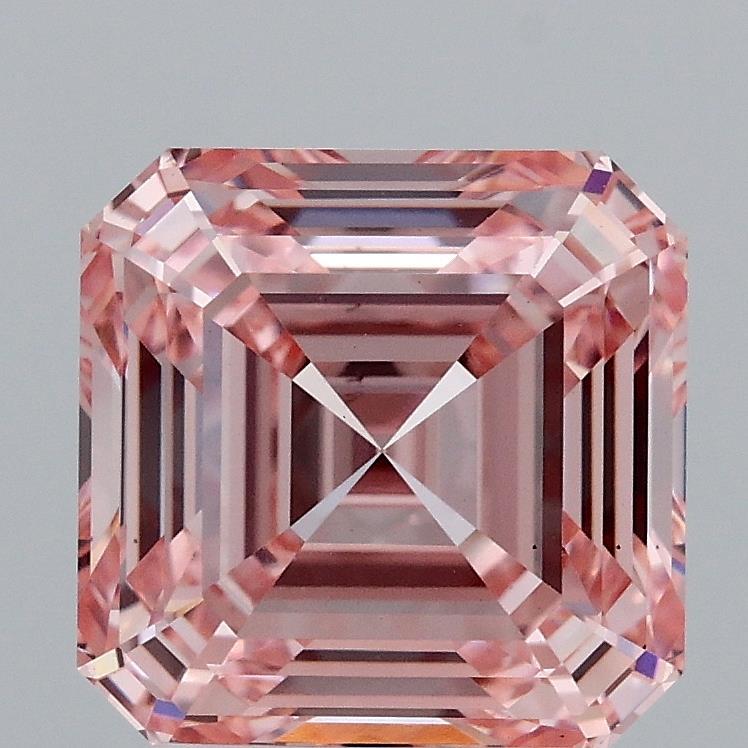 3.48 Ct. Fancy Intense Pink Asscher Lab Grown Diamond