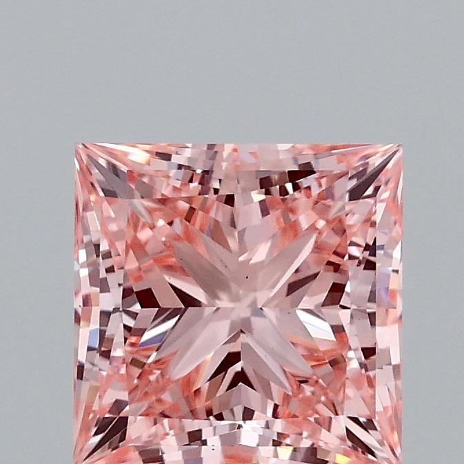 1.69 Ct. Fancy Intense Pink Princess Lab Grown Diamond