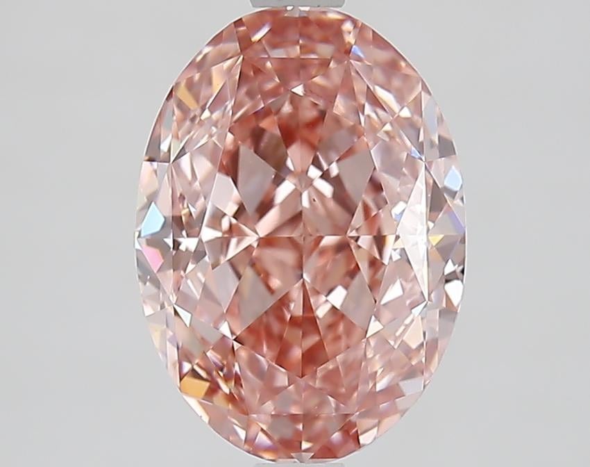 2.87 Ct. Fancy Vivid Pink Oval Lab Grown Diamond