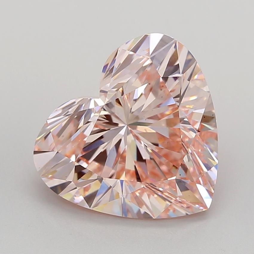 7.01 Ct. Fancy Intense  Pink Heart Lab Grown Diamond