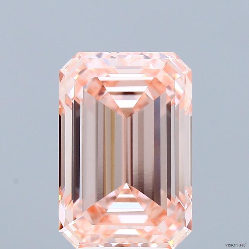 6.04 Ct. Fancy Intense Pink Emerald Lab Grown Diamond