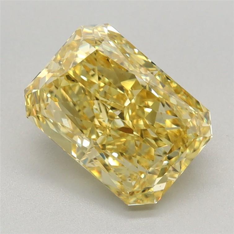 1.58 Ct. Fancy Vivid Yellow Radiant Lab Grown Diamond