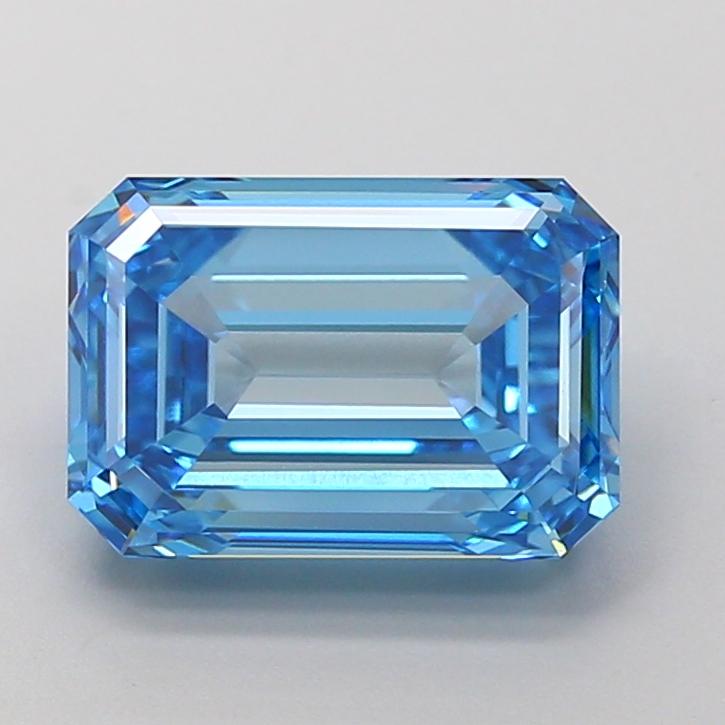 3.42 Ct. Fancy Vivid Blue Emerald Lab Grown Diamond