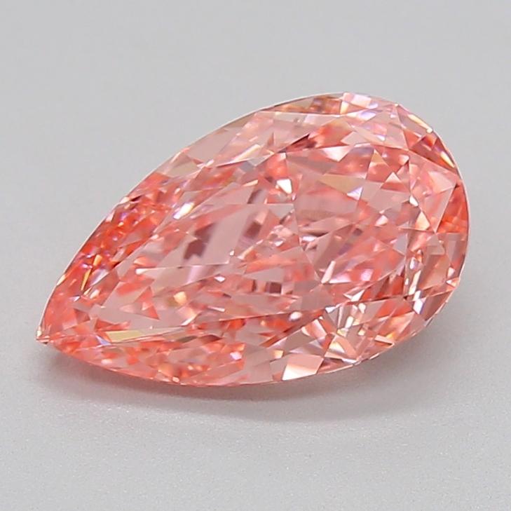 2.52 Ct. Fancy Vivid Pink Pear Lab Grown Diamond