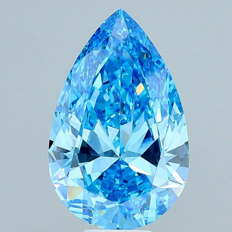 10.00 Ct. Fancy Vivid Blue Pear Lab Grown Diamond