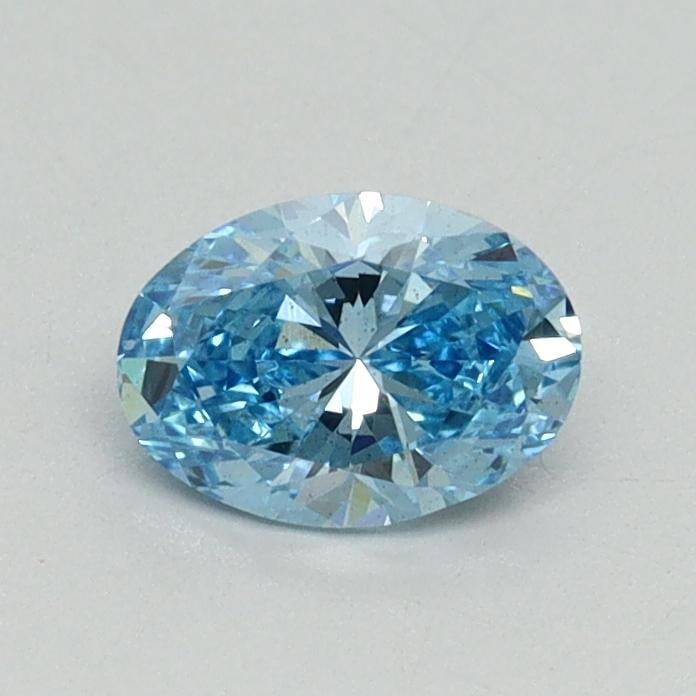 0.54 Ct. Fancy Vivid Blue Oval Lab Grown Diamond
