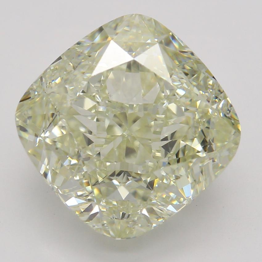 5.05 Ct. Fancy Light Brownish Greenish Yellow Cushion Diamond