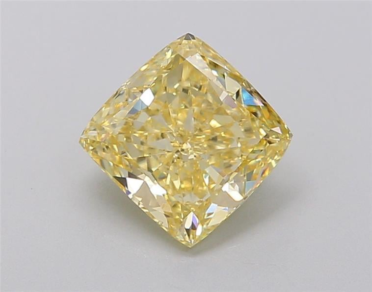 1.39 Ct. Fancy Intense  Yellow Cushion Lab Grown Diamond