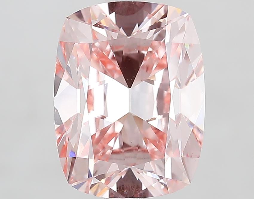 3.05 Ct. Fancy Intense Pink Cushion Lab Grown Diamond