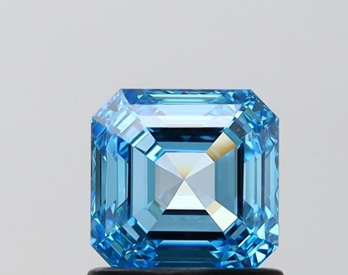 1.12 Ct. Fancy Vivid Blue Asscher Lab Grown Diamond