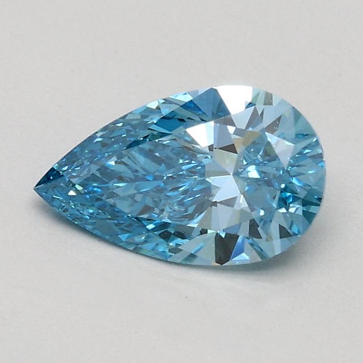 0.51 Ct. Fancy Vivid Blue Pear Lab Grown Diamond