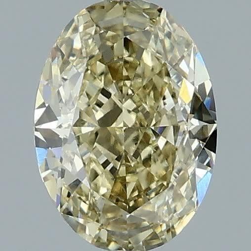 1.02 Ct. Fancy Light Yellow Oval Lab Grown Diamond
