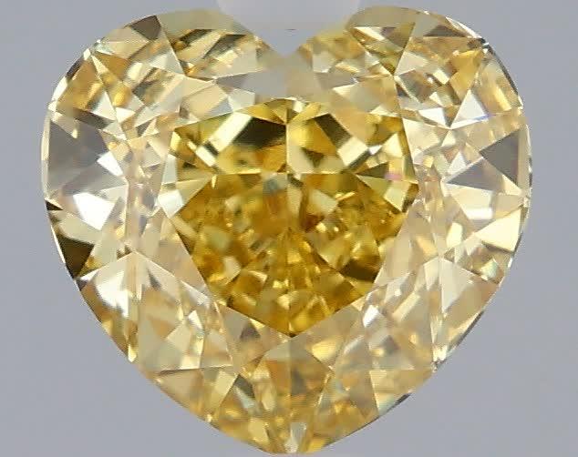 2.03 Ct. Fancy Intense Yellow Heart Lab Grown Diamond