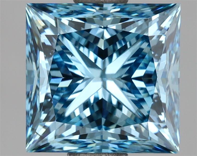 3.05 Ct. Fancy Vivid Blue Princess Lab Grown Diamond