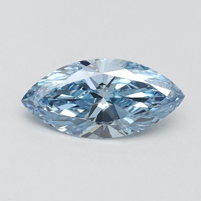 1.02 Ct. Fancy Vivid Malibu Blue Marquise Lab Grown Diamond