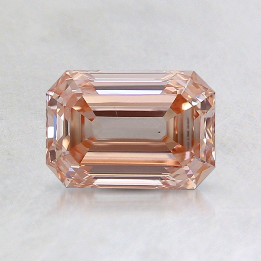 0.91 Ct. Fancy Orangy Pink Emerald Lab Created Diamond