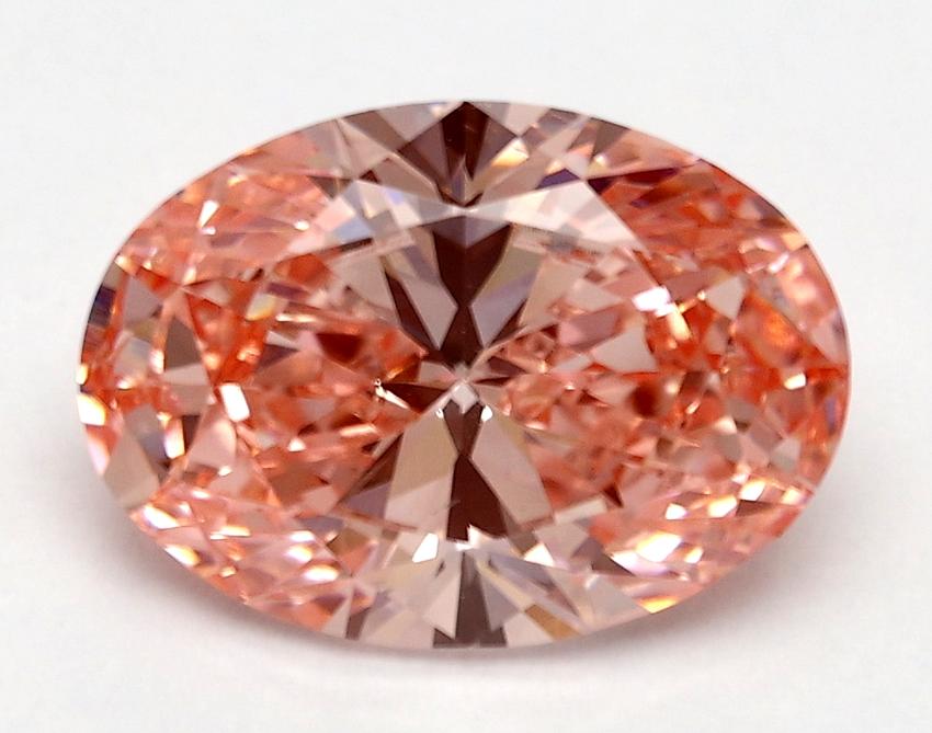 2.01 Ct. Fancy Vivid Pink Oval Lab Grown Diamond