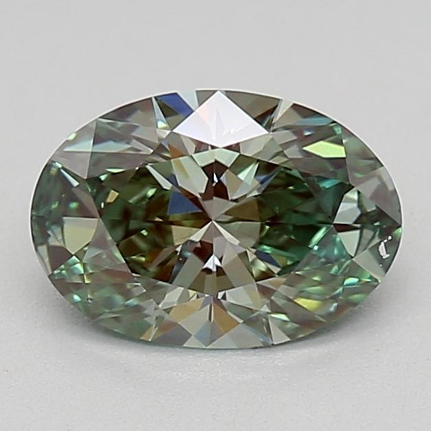 0.50 Ct. Fancy Vivid Green Oval Lab Grown Diamond