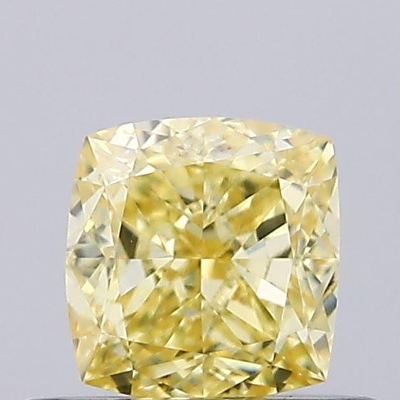 0.56 Ct. Fancy Intense Yellow Cushion Lab Grown Diamond