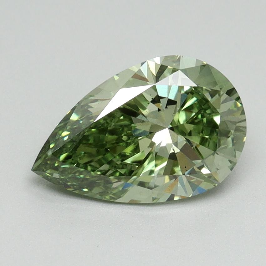 1.50 Ct. Fancy Vivid Green Pear Lab Grown Diamond