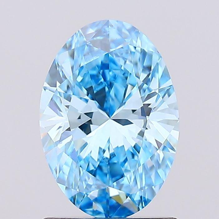 1.04 Ct. Fancy Vivid Blue Oval Lab Grown Diamond