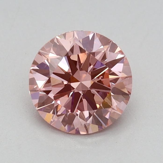 0.54 Ct. Fancy Vivid Pink Round Lab Grown Diamond