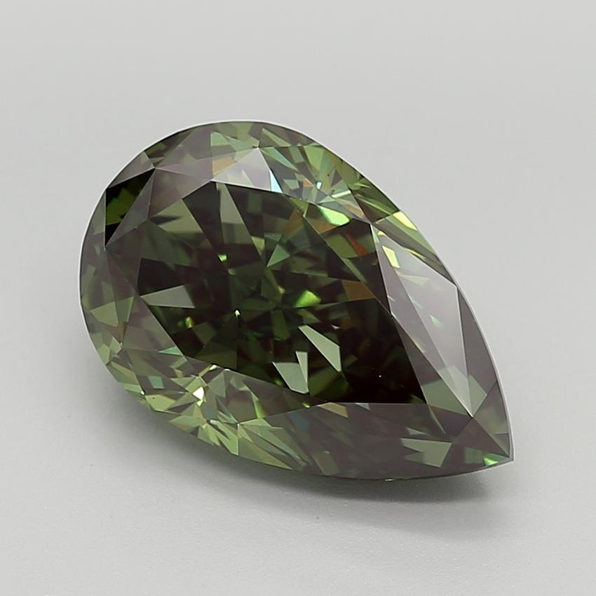 6.86 Ct. Fancy Vivid  Green Pear Lab Grown Diamond