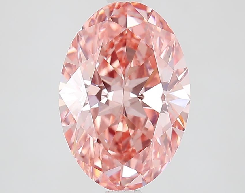 2.86 Ct. Fancy Vivid Pink Oval Lab Grown Diamond