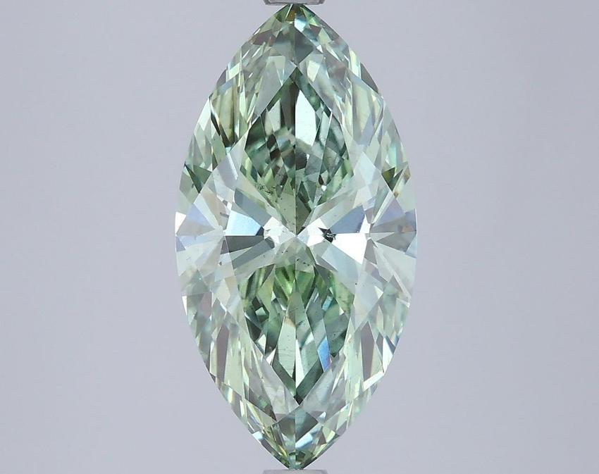 3.02 Ct. Fancy Vivid Green Marquise Lab Grown Diamond