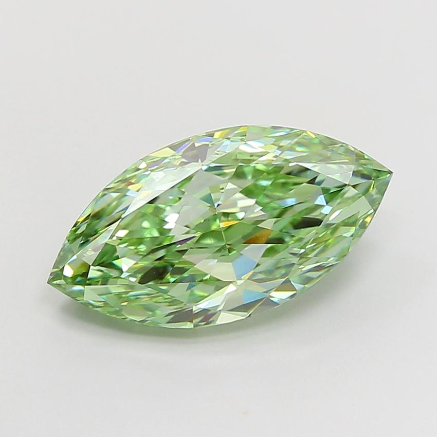 4.17 Ct. Fancy Vivid Green Marquise Lab Grown Diamond