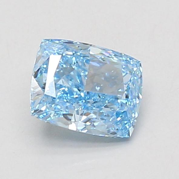 1.04 Ct. Fancy Vivid Blue Cushion Lab Grown Diamond