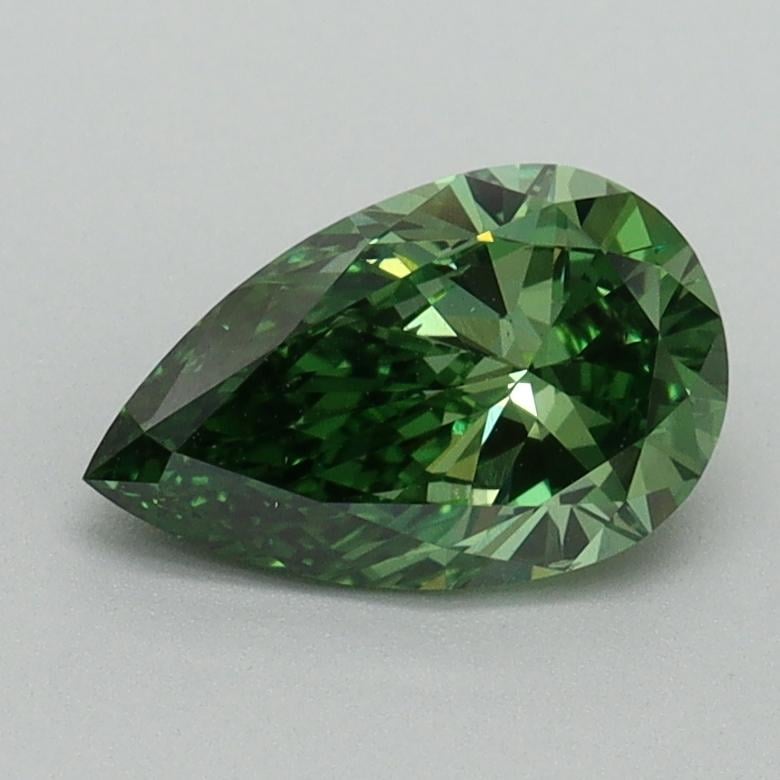 0.93 Ct. Fancy Vivid Pacific Green Pear Lab Grown Diamond