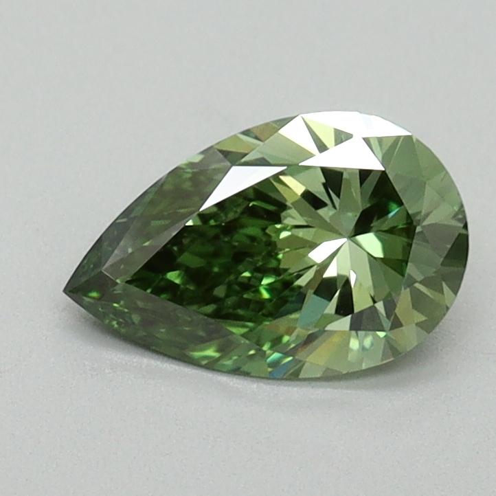 0.70 Ct. Fancy Vivid Green Pear Lab Grown Diamond
