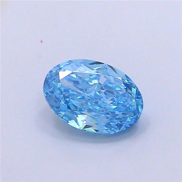 1.01 Ct. Fancy Vivid  Blue Oval Lab Grown Diamond
