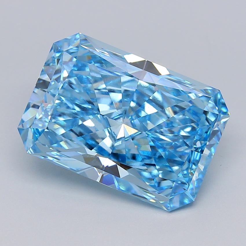 11.08 Ct. Fancy Vivid  Blue Radiant Lab Grown Diamond