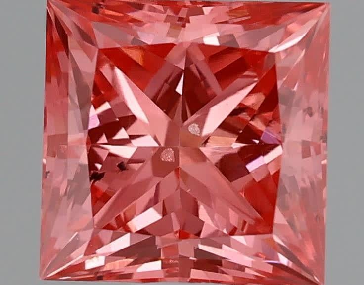 1.01 Ct. Fancy Vivid Pink Princess Lab Grown Diamond