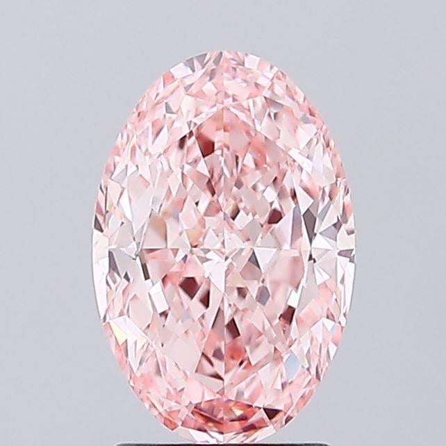 2.01 Ct. Fancy Vivid Pink Oval Lab Grown Diamond