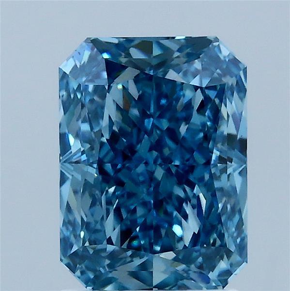 2.14 Ct. Fancy Vivid Blue Radiant Lab Grown Diamond