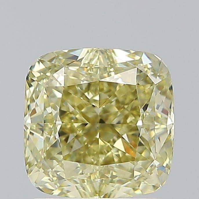 2.02 Ct. Fancy Brownish Greenish Yellow Cushion Diamond