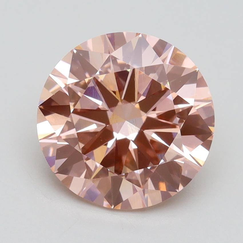 2.50 Ct. Fancy Intense Pink Round Lab Grown Diamond
