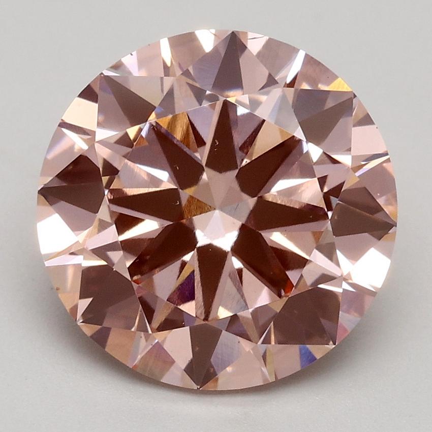 3.01 Ct. Fancy Intense Pink Round Lab Grown Diamond