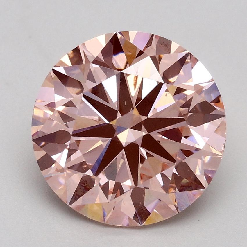 2.70 Ct. Fancy Intense Pink Round Lab Grown Diamond