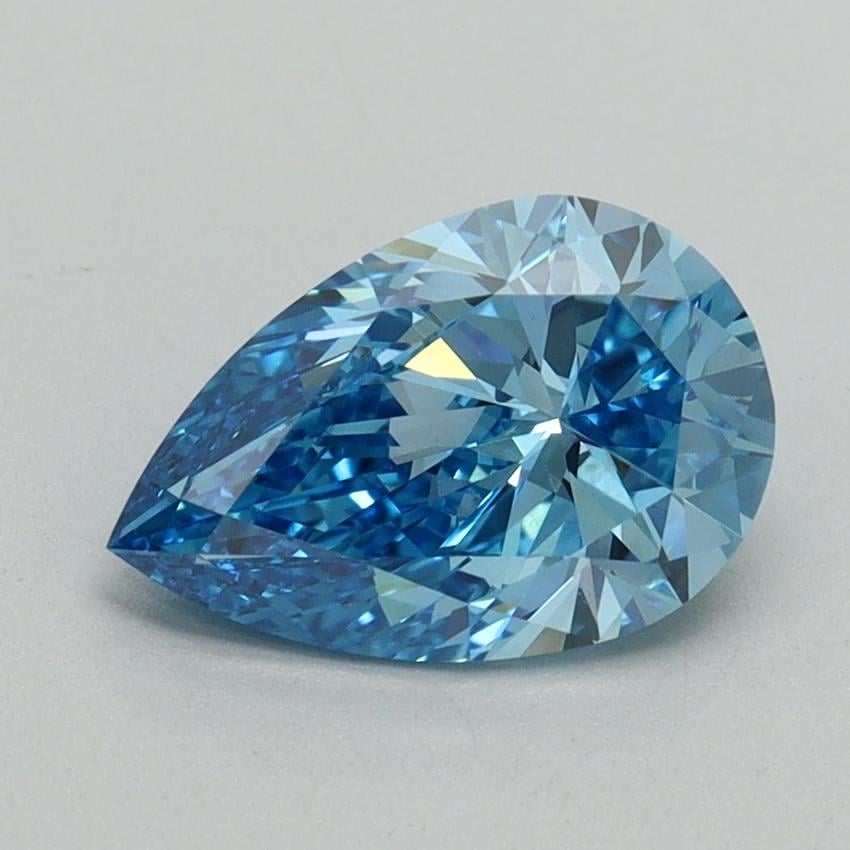 1.52 Ct. Fancy Vivid Blue Pear Lab Grown Diamond