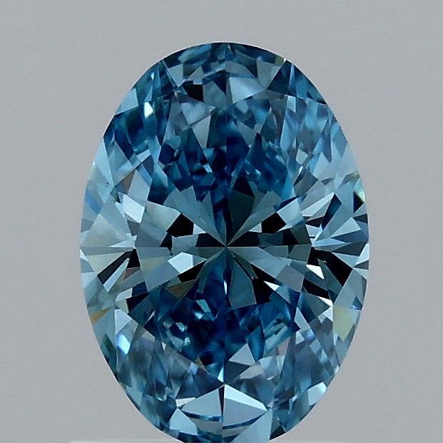 0.94 Ct. Fancy Vivid Blue Oval Lab Grown Diamond