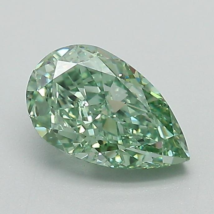 1.08 Ct. Fancy Vivid Green Pear Lab Grown Diamond