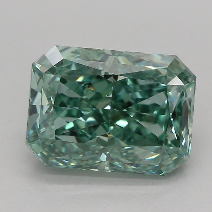 1.58 Ct. Fancy Vivid Green Radiant Lab Grown Diamond