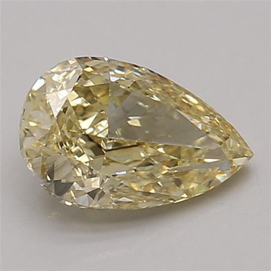 3.86 Ct. Fancy Vivid Yellow Pear Lab Grown Diamond